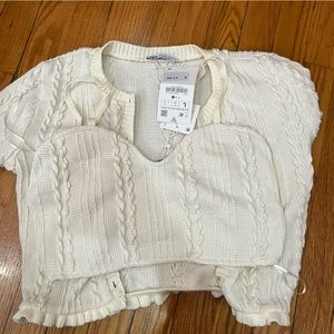 ZARA White Knit Set